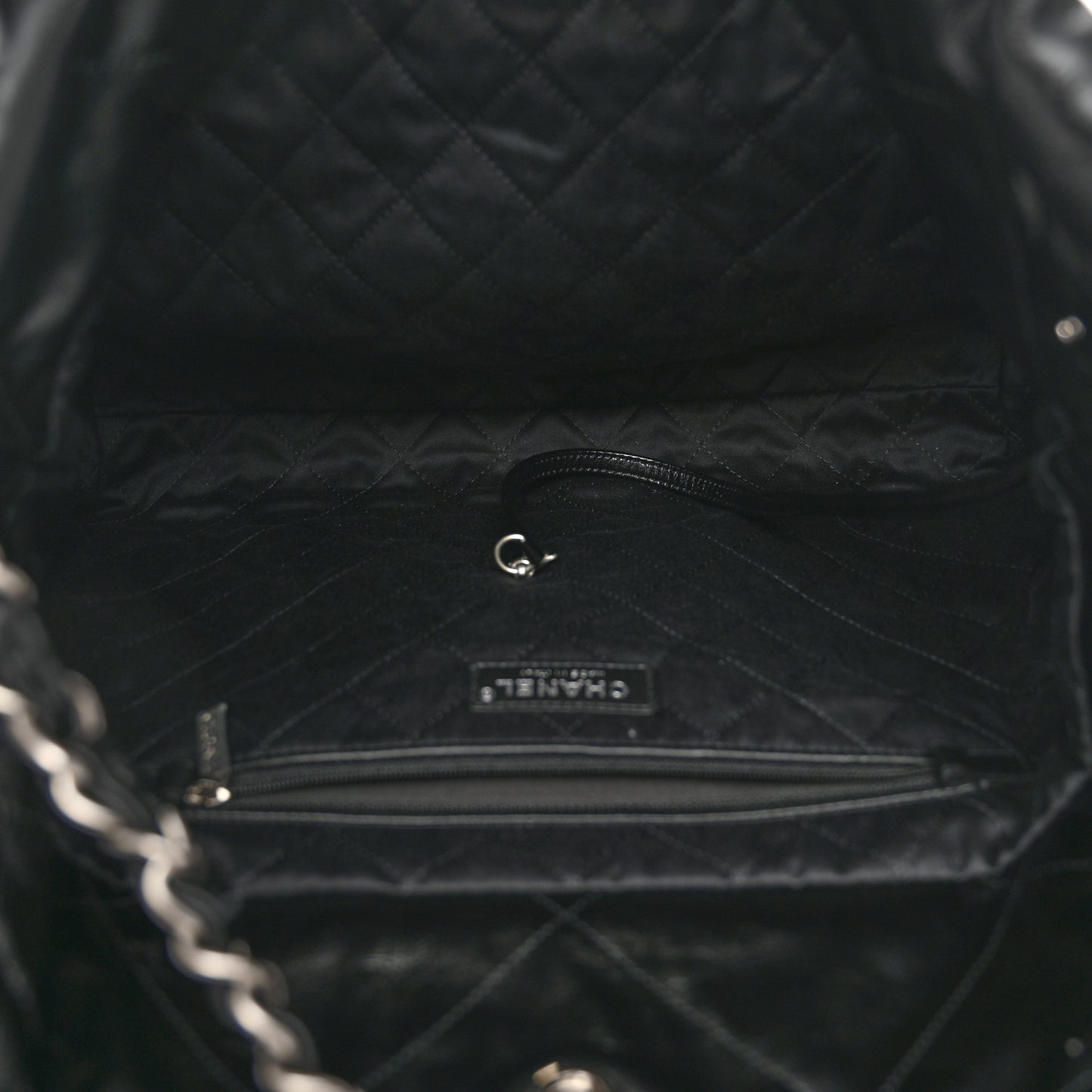 Shiny Calfskin Quilted Chanel 22 Black