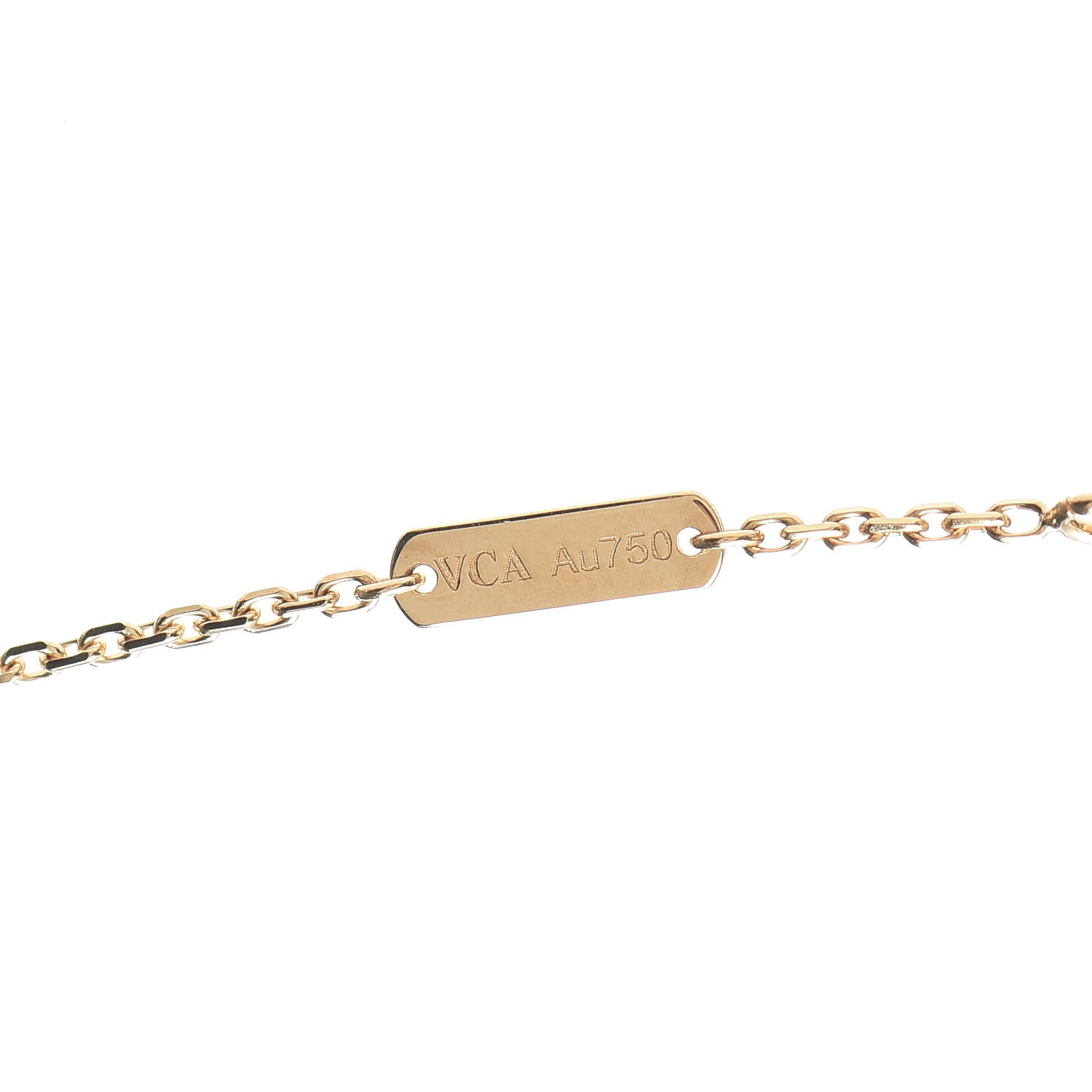 Van Cleef & Arpels 18K Yellow Gold Diamond Yellow Mother of Pearl Vintage Alhambra Pendant Necklace 4 of 7