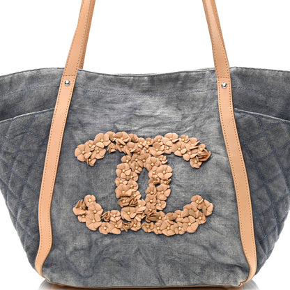 Chanel Denim CC Flower Tote Blue 9 of 20