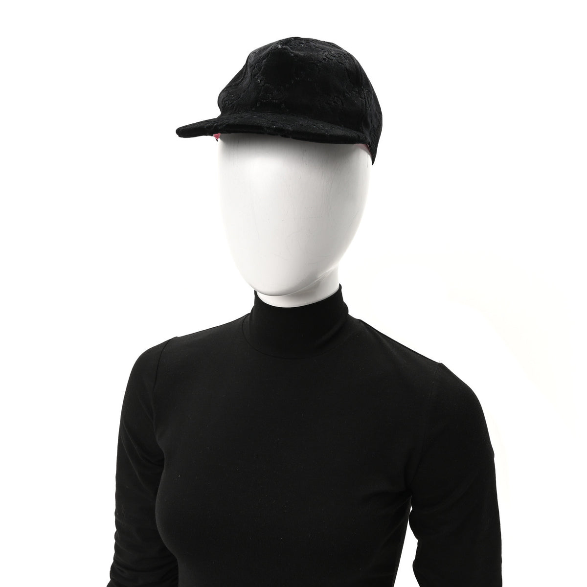 Gucci Velvet GG Monogram Baseball Hat S Black 2 of 10
