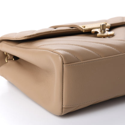 Chanel Calfskin Quilted Chevron In The City Bag Beige 7 of 12