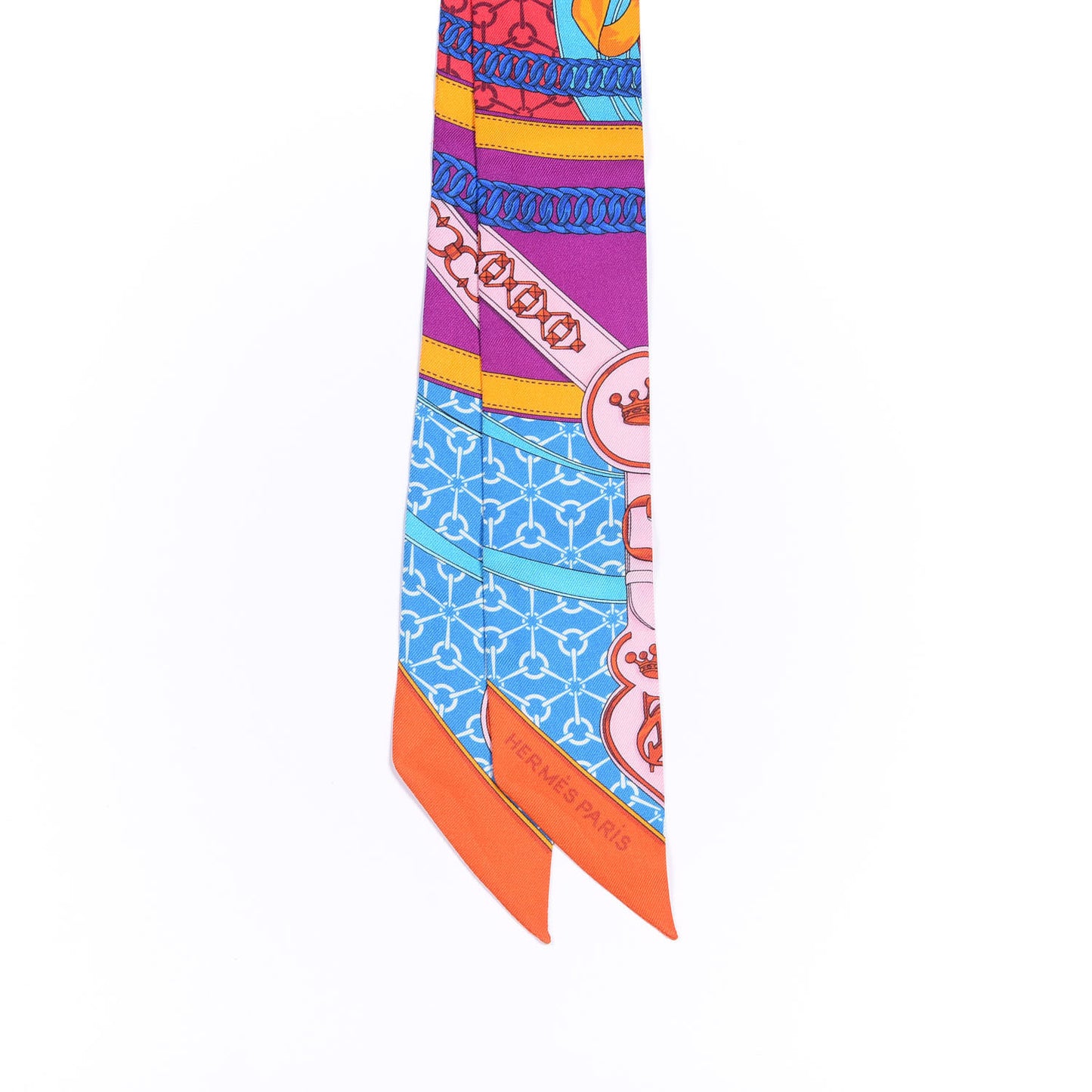 Silk La Promenade Du Matin Twilly Bleu Fuchsia Rouge