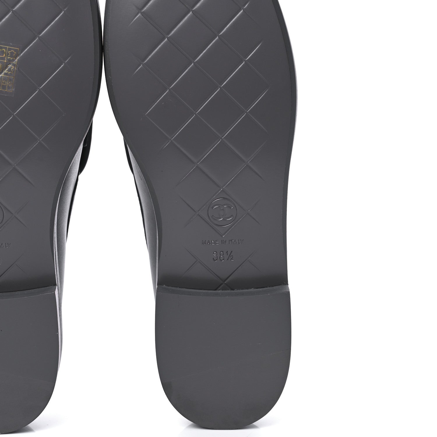 Chanel Lambskin Quilted CC Turnlock Moccasins 38.5 Grey 8 of 11