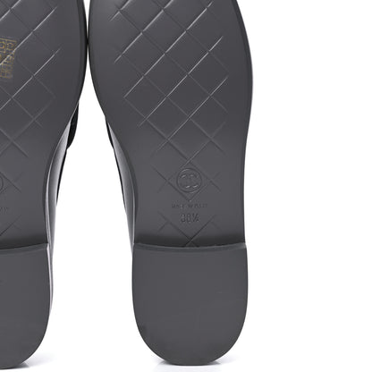 Chanel Lambskin Quilted CC Turnlock Moccasins 38.5 Grey 8 of 11