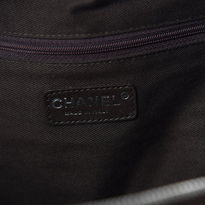 Chanel Calfskin Stitched Outdoor Ligne Bowler Brown 6 of 9