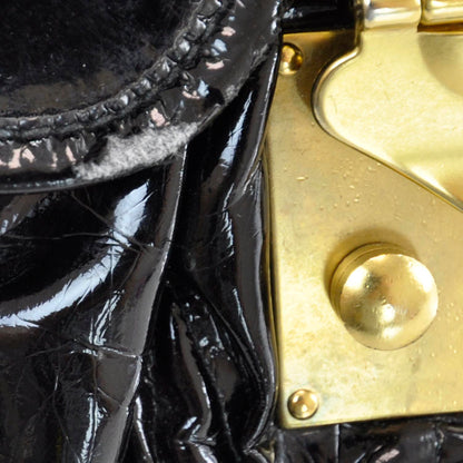 Miu Miu Patent Leather Matelasse Coffer Black 9 of 13