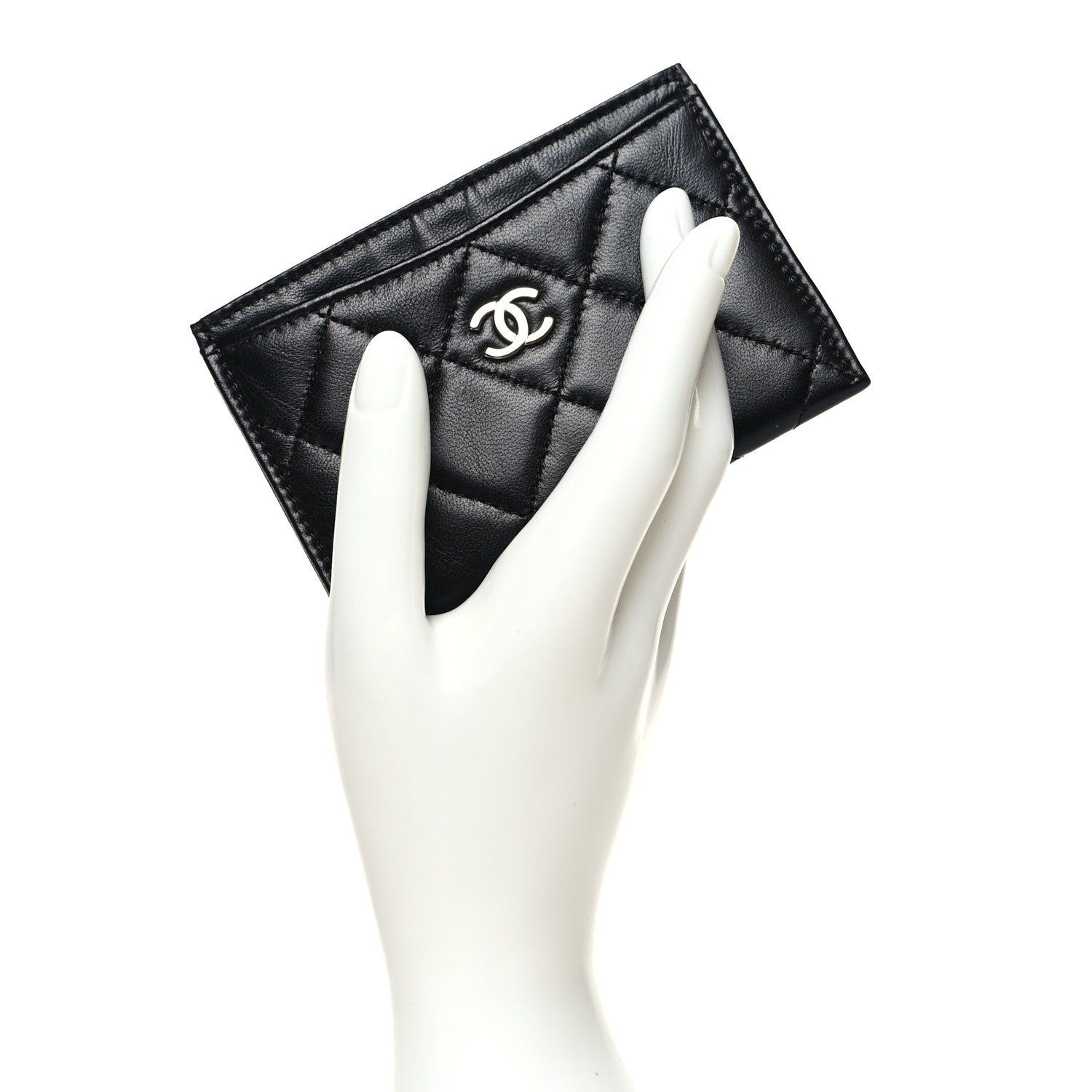 Chanel Lambskin Quilted Card Holder Black 2 of 9