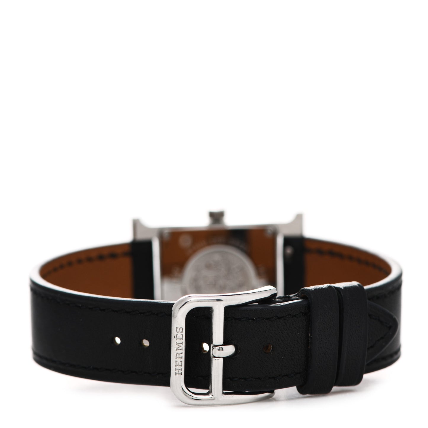 Stainless Steel Barenia 21mm Heure H Hour Quartz Watch Noir