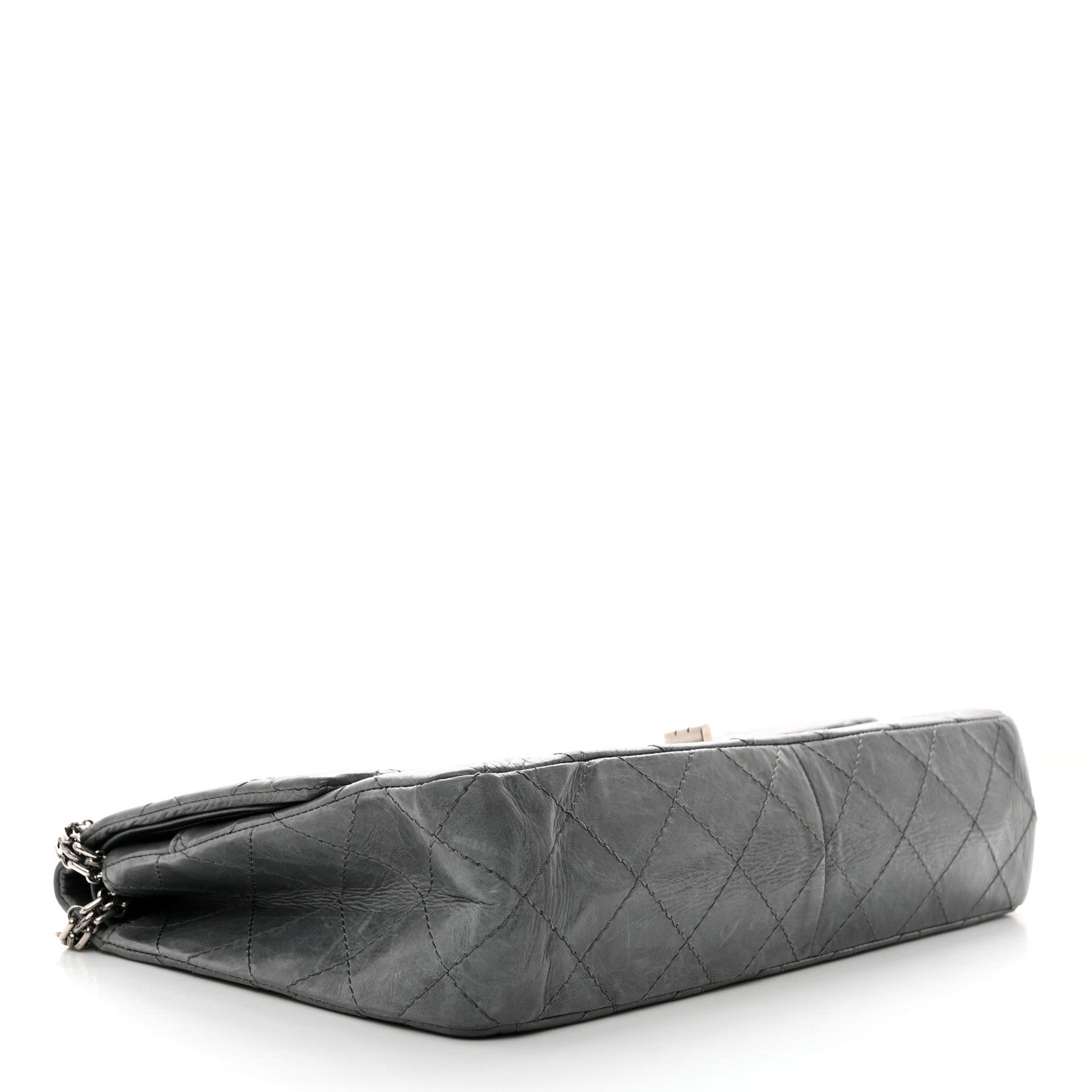 Chanel Aged Calfskin Quilted 50th Anniversary 2.55 Reissue 227 Flap Grey 4 of 11