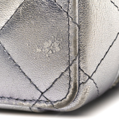 Chanel Gradient Metallic Lambskin Quilted Like A Wallet Clutch With Chain Silver Purple 13 of 13