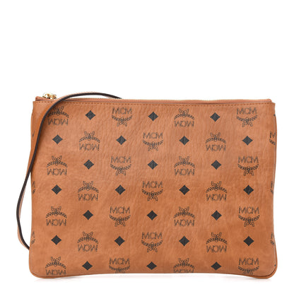 MCM Visetos Original Medium Pouch Cognac 1 of 8