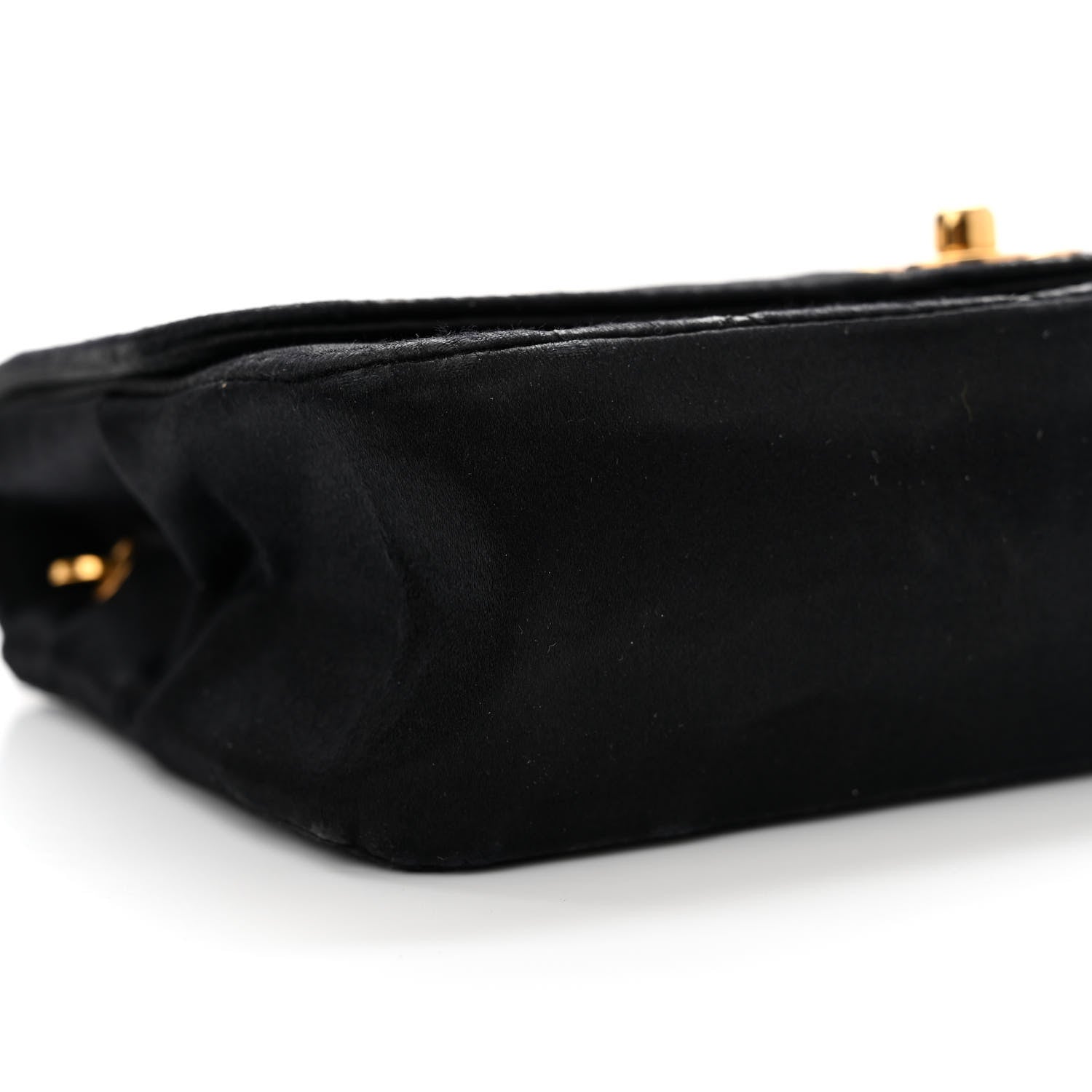 Chanel Satin Quilted Small Single Flap Bag Black 9 of 13