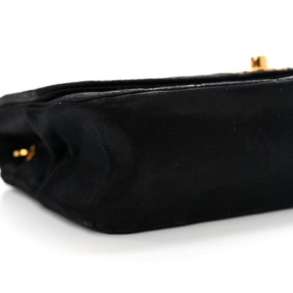 Chanel Satin Quilted Small Single Flap Bag Black 9 of 13