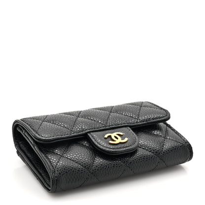Chanel Caviar Quilted Flap Card Holder Wallet Black 4 of 9