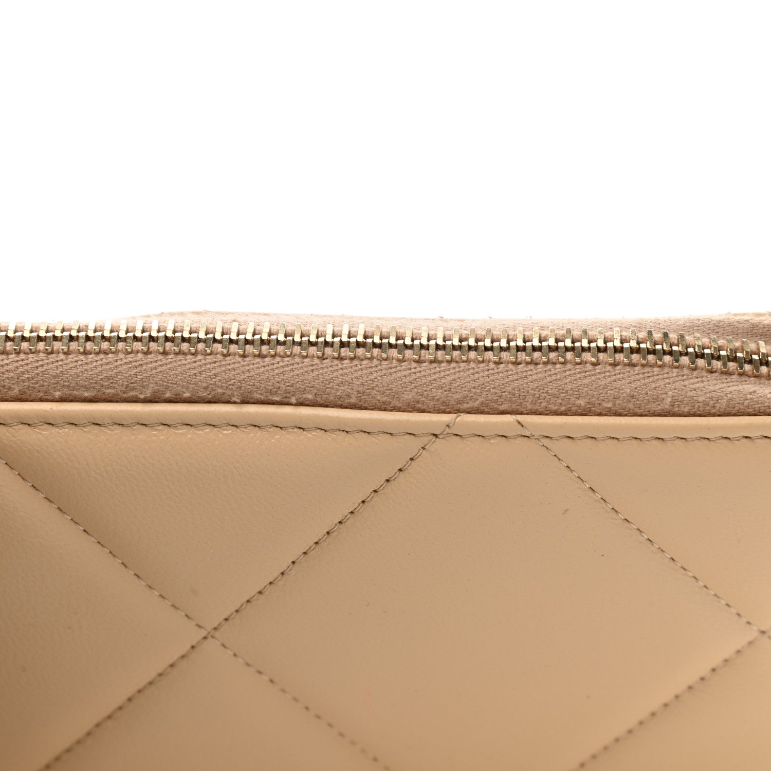 Chanel Shiny Goatskin Quilted 19 Long Zipped Around Wallet Beige 8 of 10
