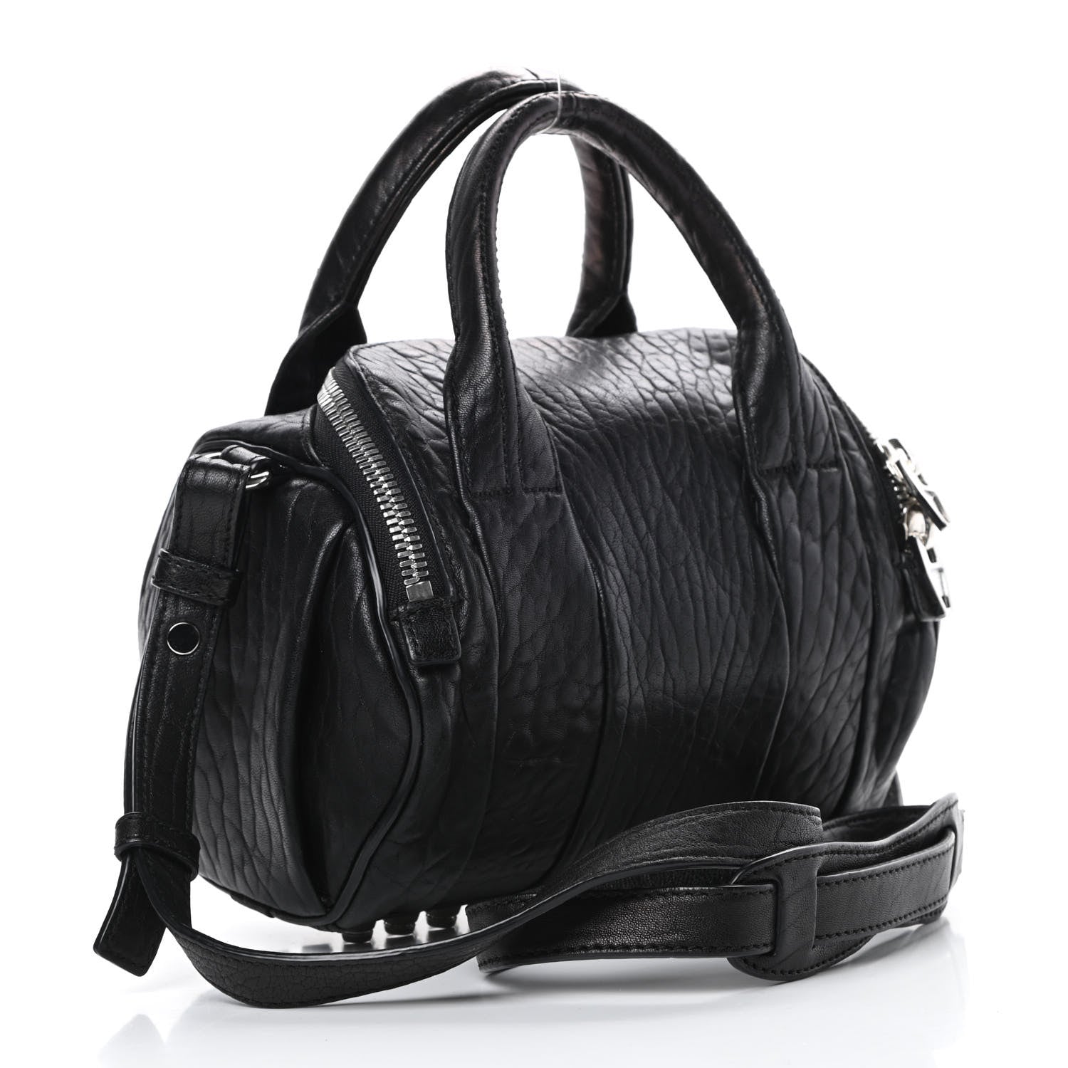 Alexander Wang Pebbled Lambskin Mini Rockie Black Rhodium Hardware 3 of 12