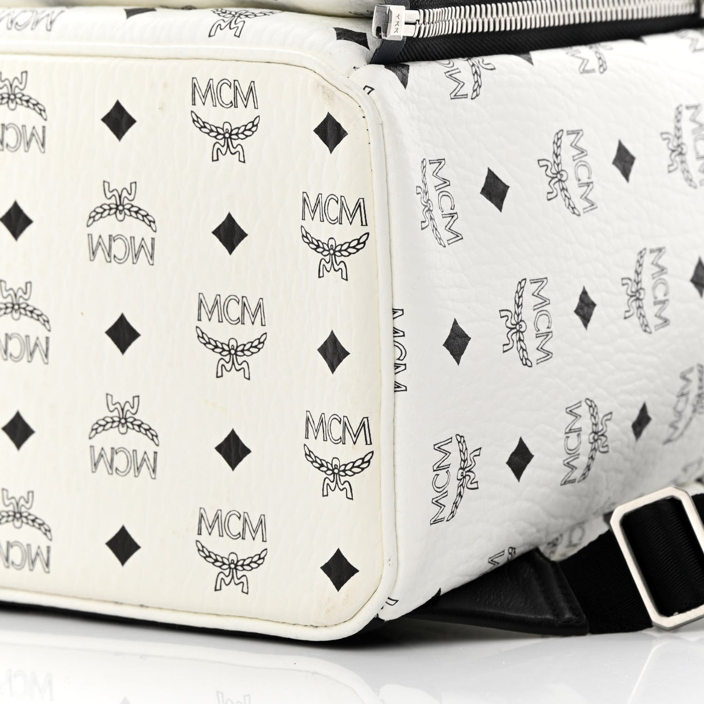Visetos Studded Medium Dual Stark Backpack White