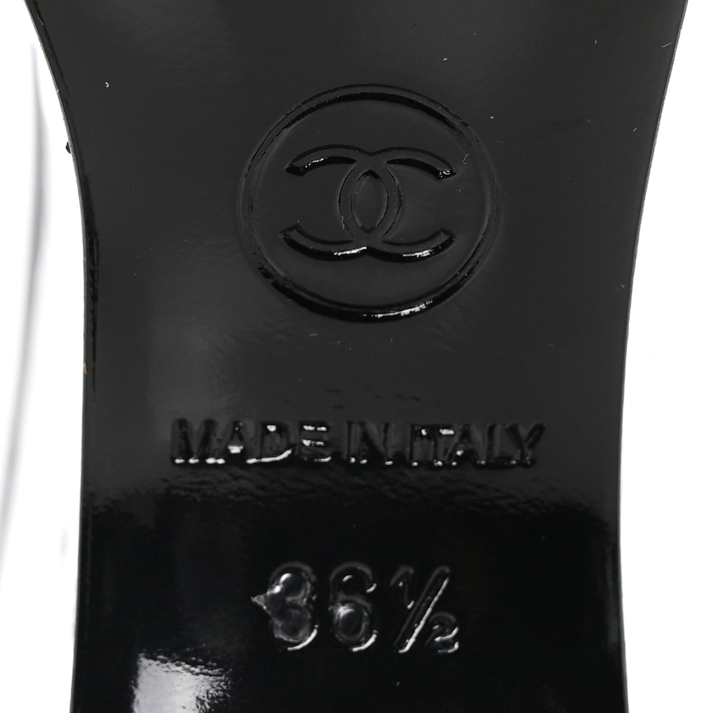 Lambskin Metallic Wedge 35.5 Black