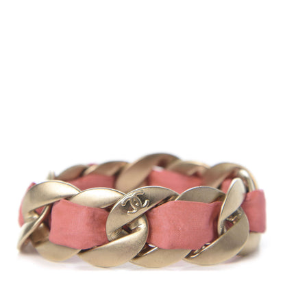 Chanel Fabric CC Chain Bracelet Pink 1 of 5