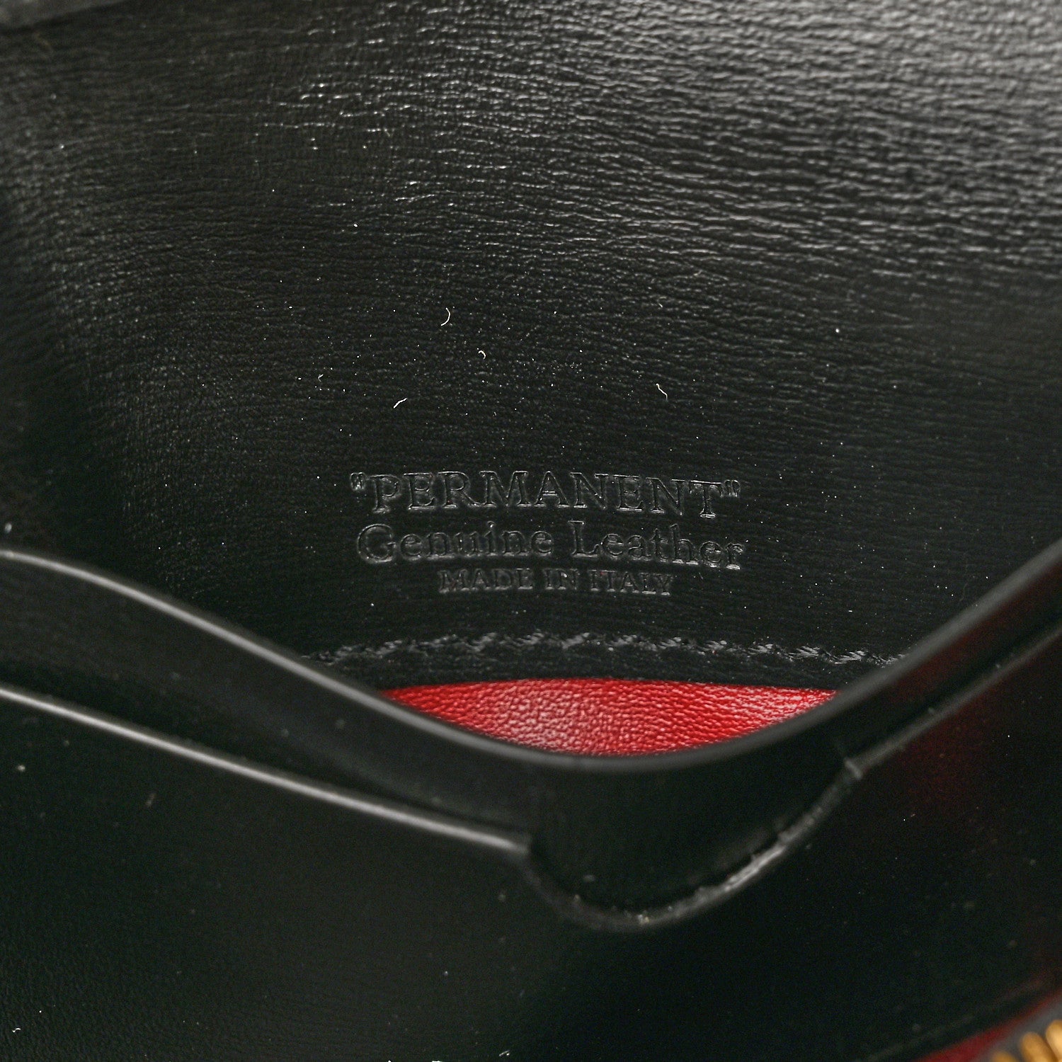 Off-White Calfskin Jitney Logo Flap Wallet On Chain Black 6 of 9