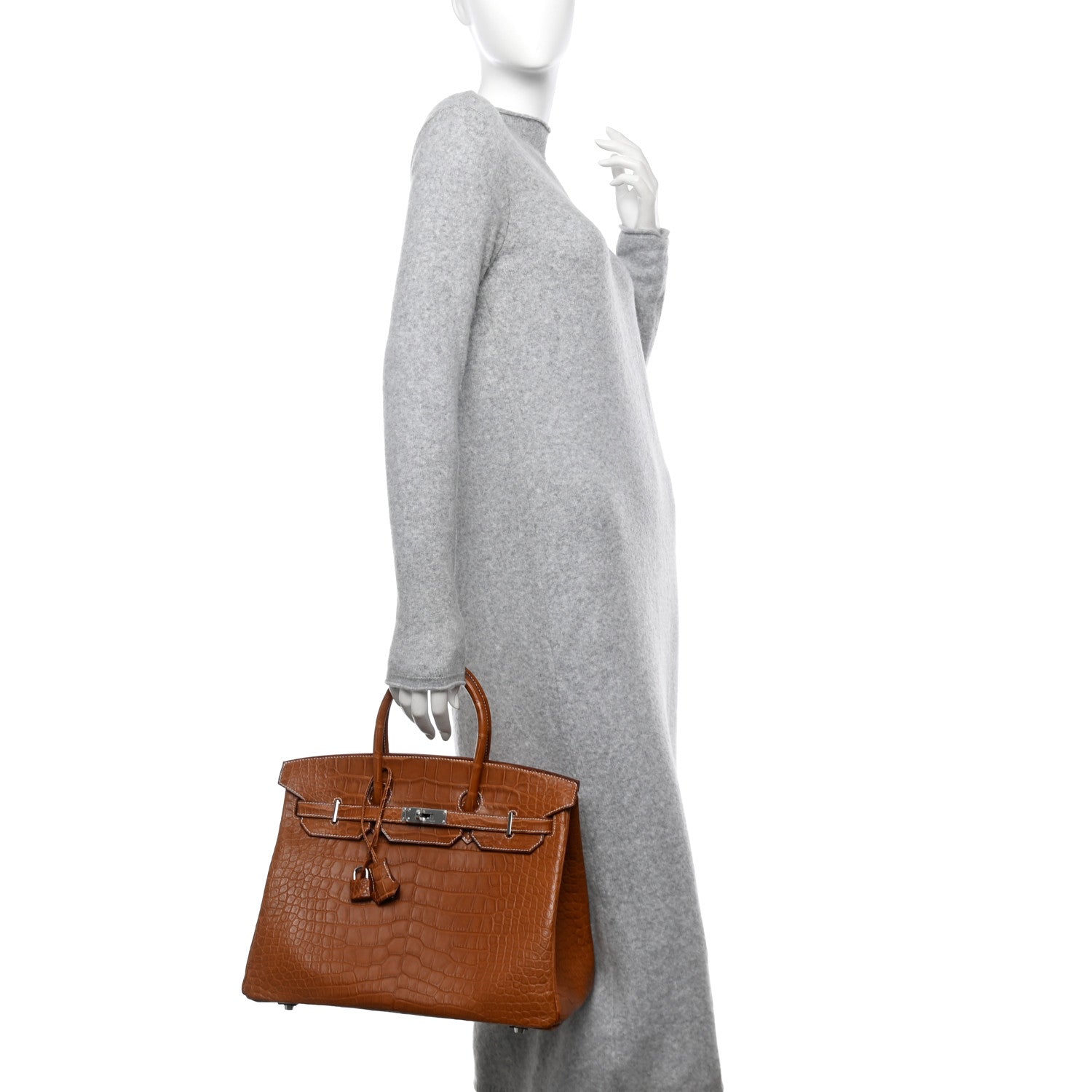 Hermes Matte Alligator Birkin 35 Fauve 2 of 11