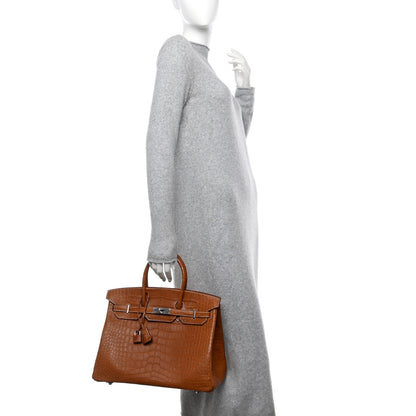 Hermes Matte Alligator Birkin 35 Fauve 2 of 11