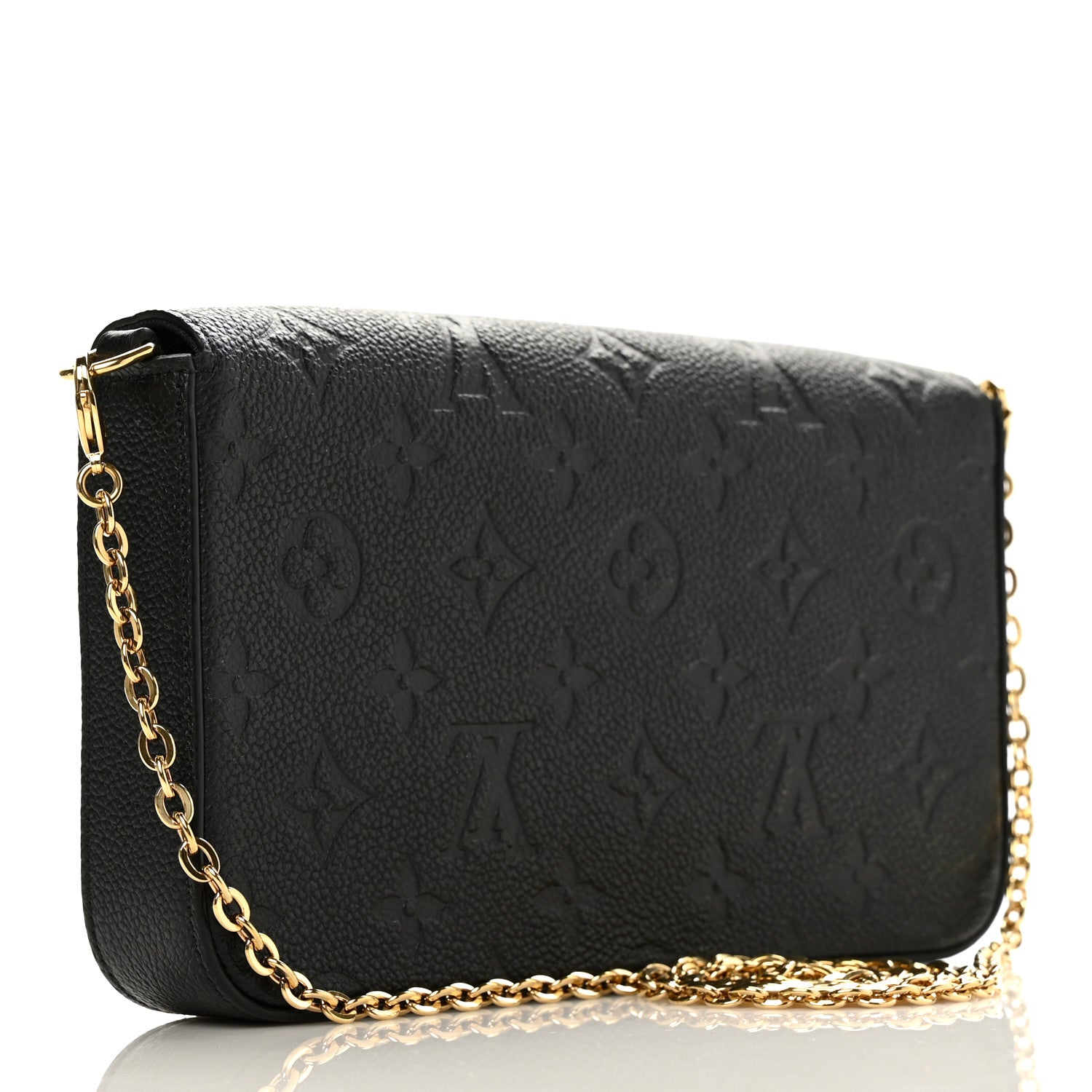 Louis Vuitton Empreinte Pochette Felicie Chain Wallet Black 4 of 7
