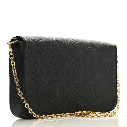 Louis Vuitton Empreinte Pochette Felicie Chain Wallet Black 4 of 7