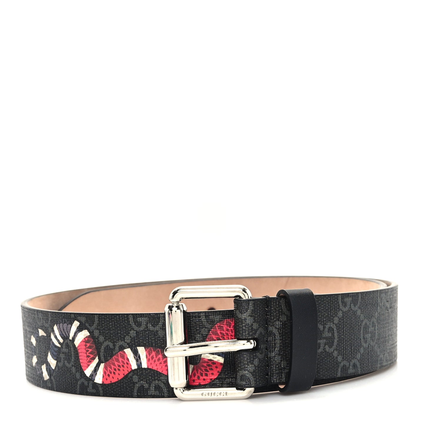 GG Supreme Monogram Kingsnake 35mm Belt 80 32 Black Multicolor