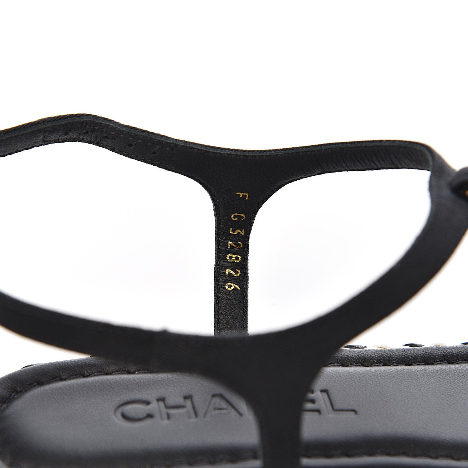 Chanel Grosgrain Chain Thong Sandals 39 Black 8 of 11