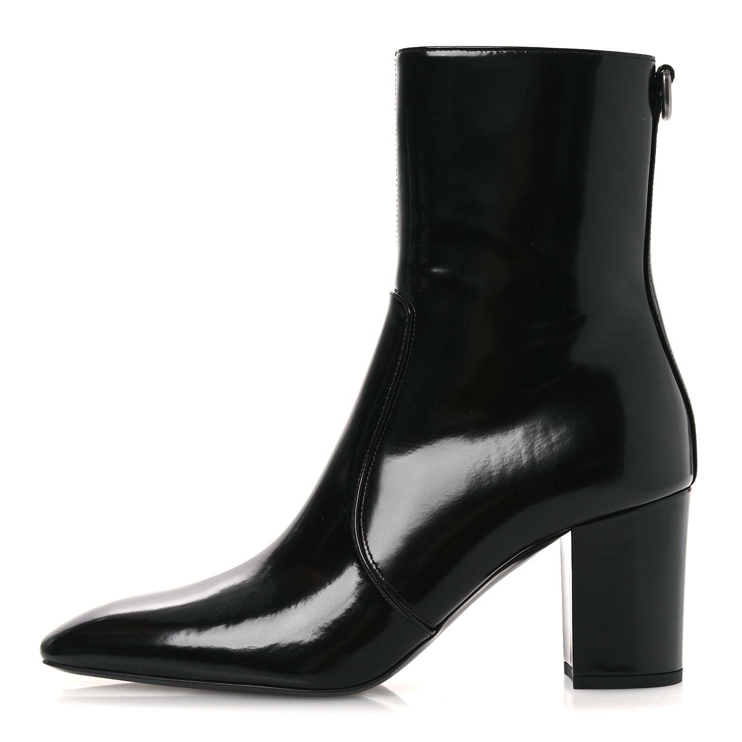 Saint Laurent Vitello Marilyn Betty 70 Ankle Zip Boots 39 Black 1 of 10