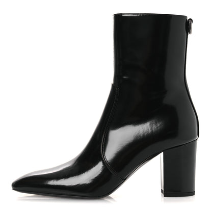 Saint Laurent Vitello Marilyn Betty 70 Ankle Zip Boots 39 Black 1 of 10