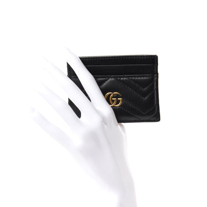 Gucci Calfskin Matelasse GG Marmont Card Holder Black 2 of 6