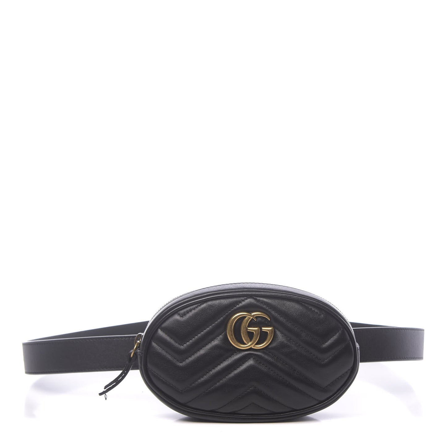 Calfskin Matelasse GG Marmont Belt Bag 95 38 Black