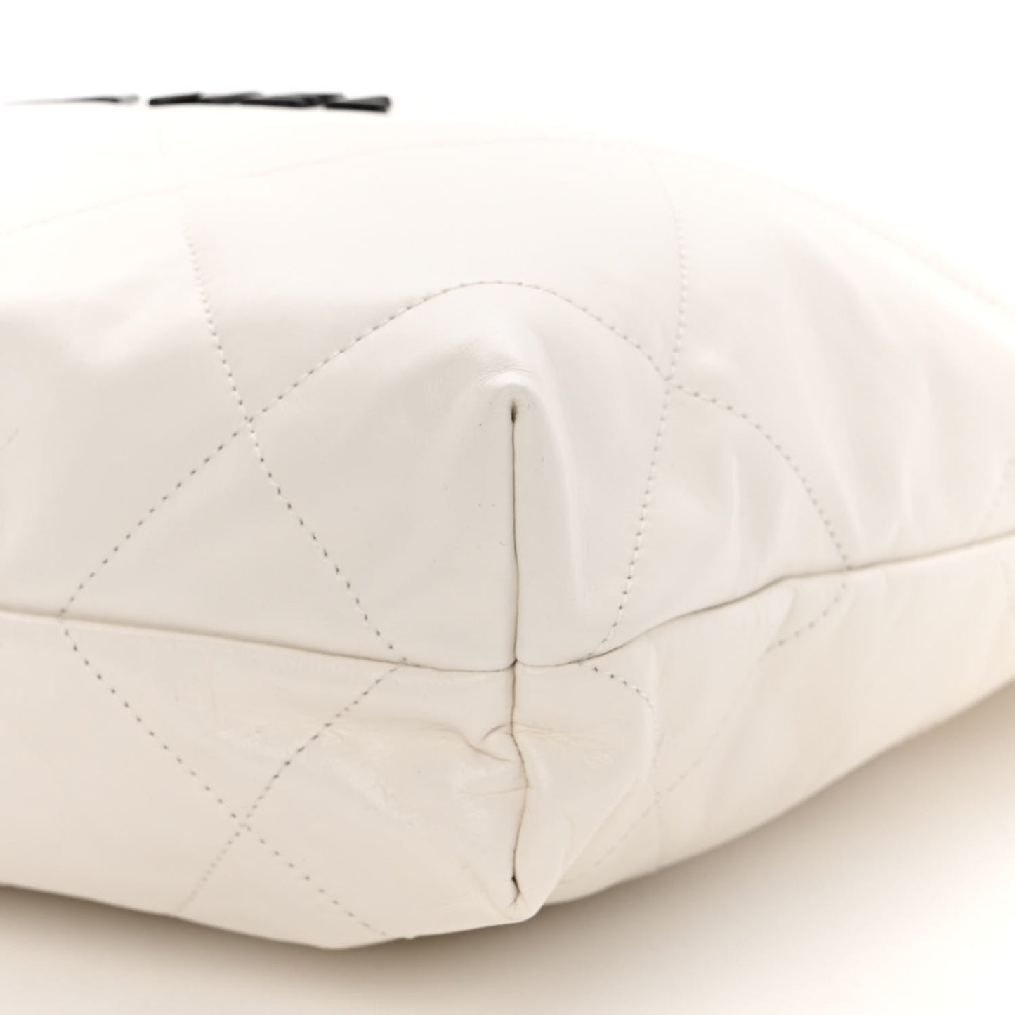 Calfskin Quilted Small Chanel 22 White