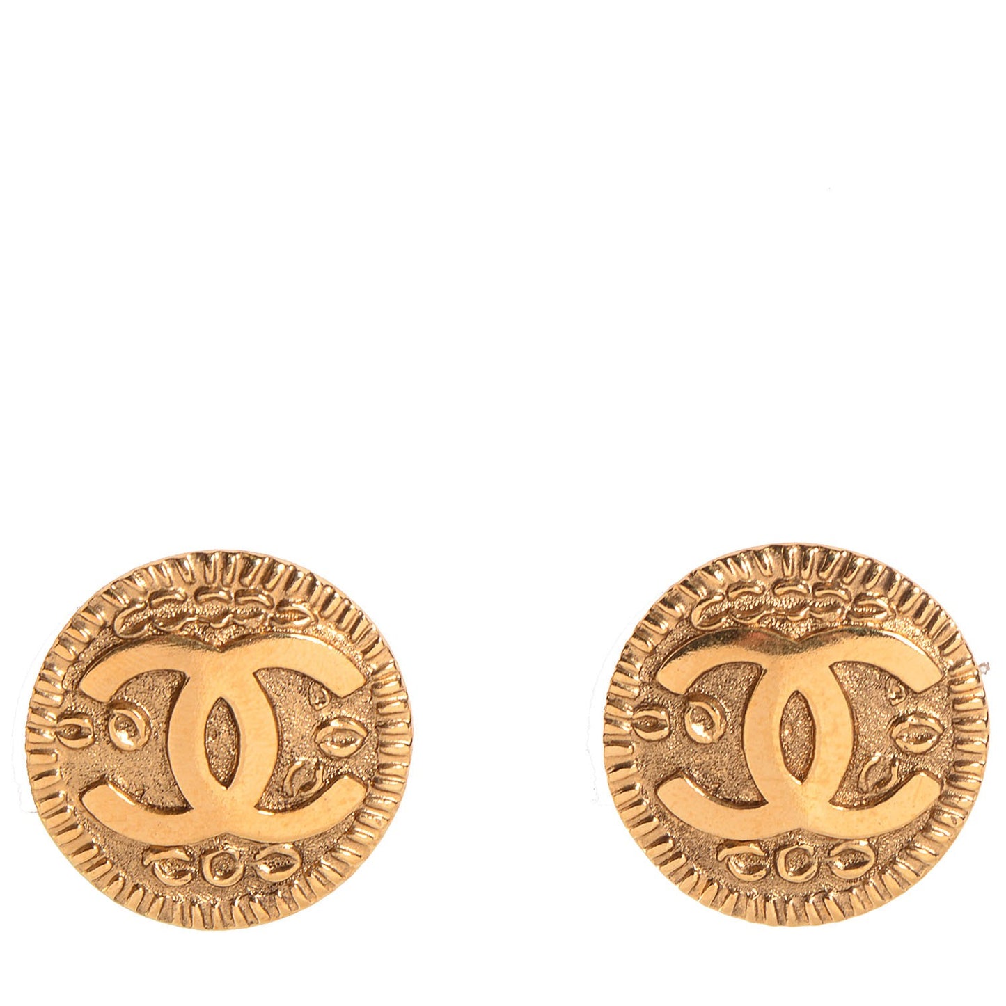 CC Clip On Earrings Gold