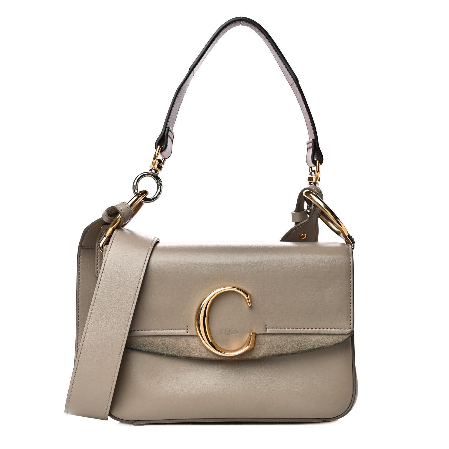 Chloe Calfskin Small C Double Carry Motty Grey 1 of 20