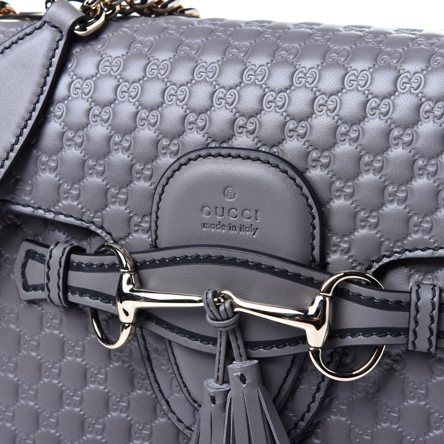 Soft Microguccissima Medium Emily Chain Shoulder Bag Loess