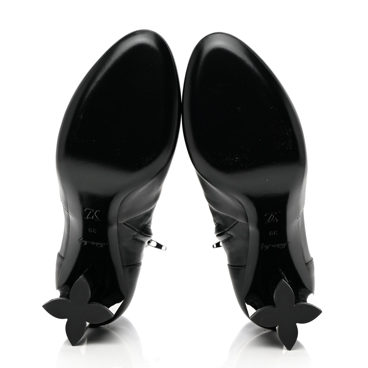 Calfskin Silhouette Ankle Boots 39 Black