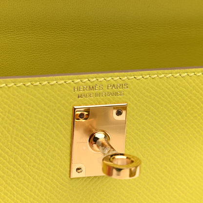 Hermes Epsom Mini Kelly Sellier 20 Lime 6 of 11