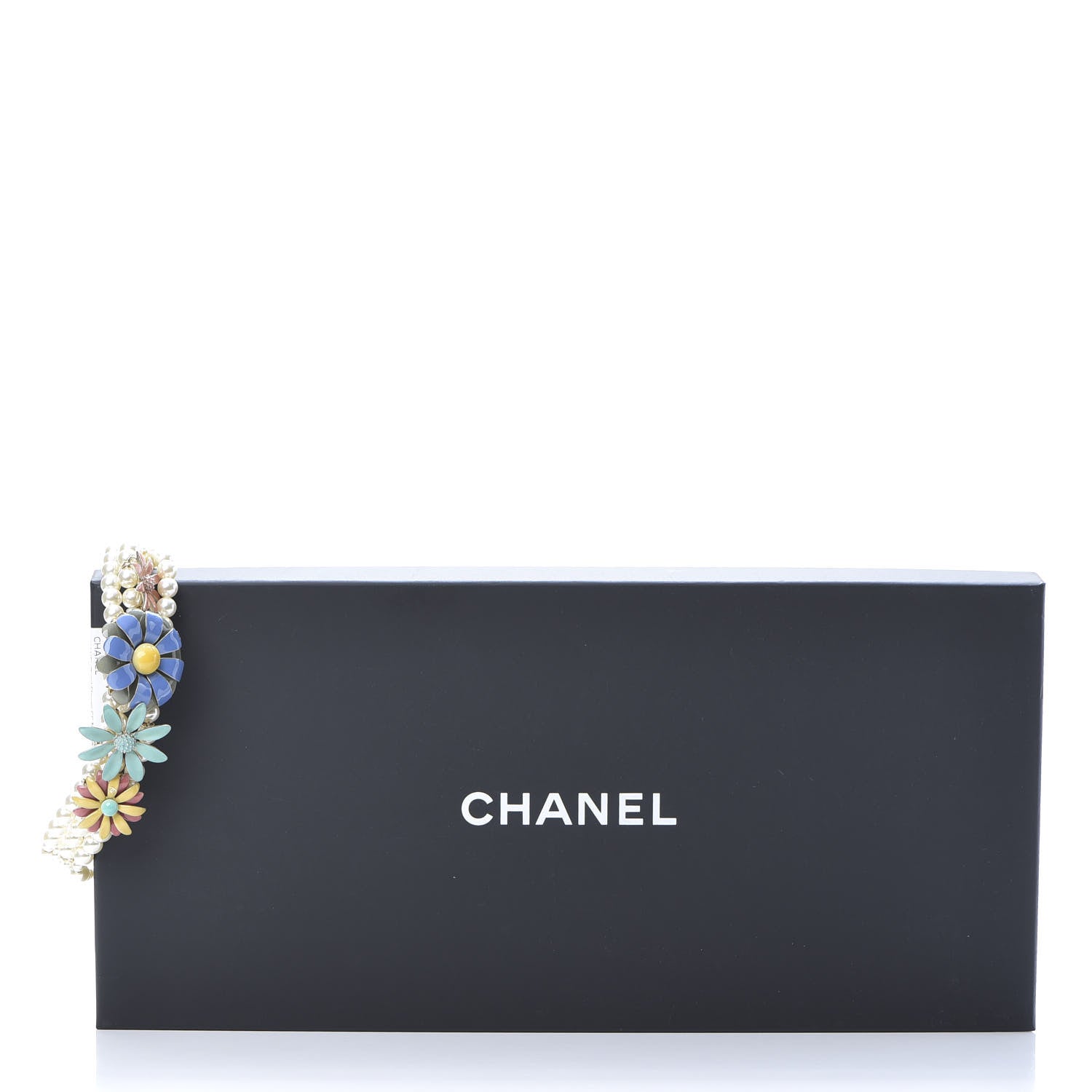 Chanel Enamel Pearl CC Flower Choker Necklace Multi 5 of 5