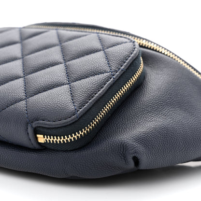 Chanel Caviar Quilted Business Affinity Waist Belt Bag Navy 10 of 10