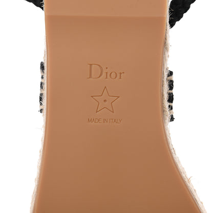 Christian Dior Embroidered Cotton Diorexpress Sandal 38.5 Black 6 of 9