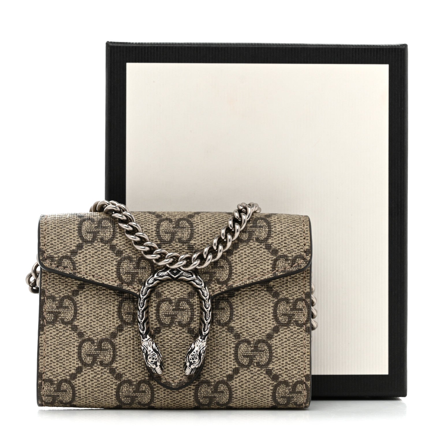 Gucci GG Supreme Monogram Dionysus Coin Purse Taupe 1797735