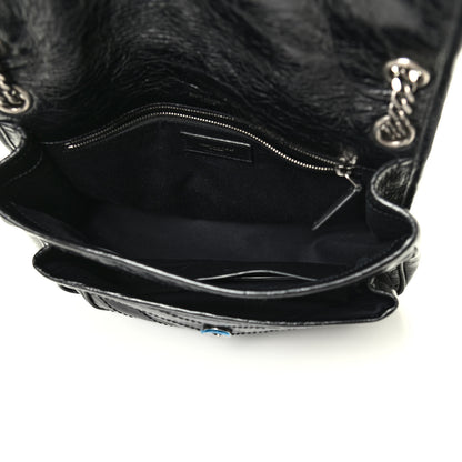 Saint Laurent Crinkled Calfskin Matelasse Monogram Medium Niki Chain Satchel Black 4 of 4