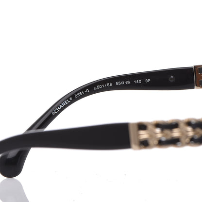 Chanel Lambskin Chain Polarized Sunglasses 5361-Q Black 5 of 7