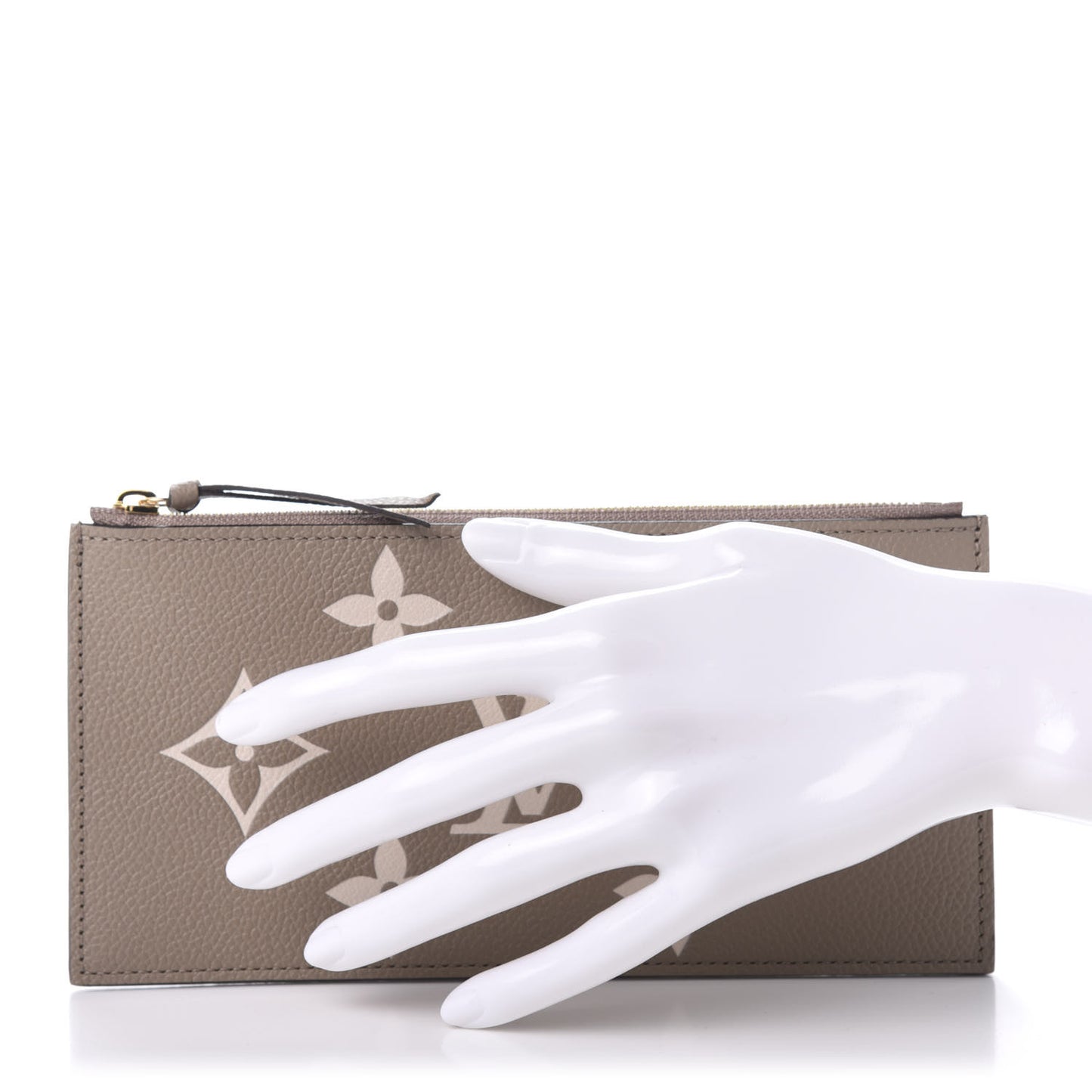 Empreinte Monogram Giant Pochette Felicie Zippered Insert Tourterelle Creme