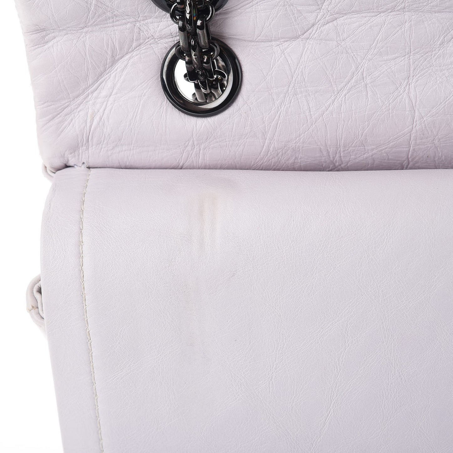 Aged Calfskin Quilted 2.55 Reissue 227 Flap White