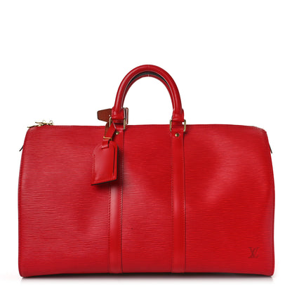 Louis Vuitton Epi Keepall 45 Castillan Red 1 of 10