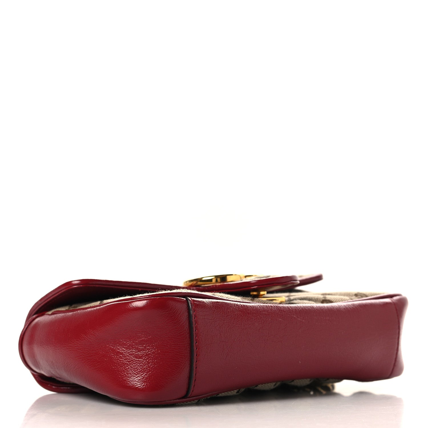 Gucci Monogram Azalea Calfskin Matelasse Diagonal Mini GG Marmont Shoulder Bag Beige Ebony New Cherry Red 3 of 9